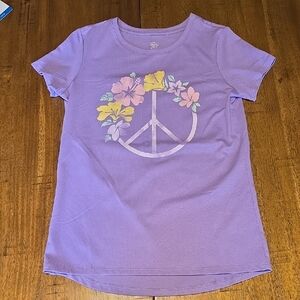 Lavender Kids' Floral Peace Tee